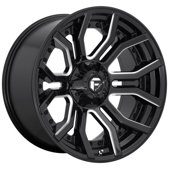 Fuel Offroad Wheels Rage D711 Gloss Black Milled 20x10 -18mm Offset 5x127 (5x5),5x139.7 (5x5.5) | Fits Jeep Wrangler 07-Present and Jeep Gladiator Fuel Offroad Wheels Rage D711 Gloss Black Milled 20x10 -18mm Offset 5x127 (5x5),5x139.7 (5x5.5) | Fits Jeep Wrangler 07-Present and Jeep Gladiator