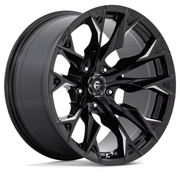 Fuel Offroad Wheels Flame 5 D803 Gloss Black Milled 20x9 1mm Offset 5x139.7 (5x5.5)