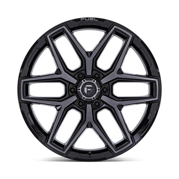 Fuel Offroad Wheels Flux FC854 Gloss Black Brushed Face With Gray Tint 20x10 -18mm Offset 5x127 (5x5) | Fits Jeep Wrangler 07-Present and Jeep Gladiator