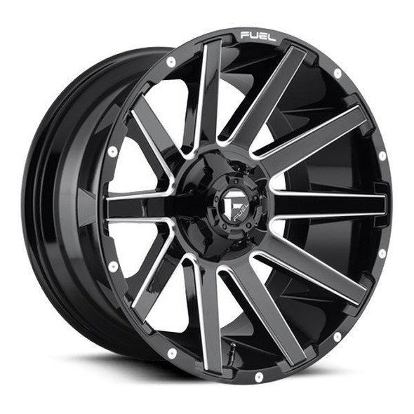 Fuel Offroad Wheels Contra D615 Gloss Black Milled 22x10 -18mm Offset 5x139.7 (5x5.5),5x150 Fuel Offroad Wheels Contra D615 Gloss Black Milled 22x10 -18mm Offset 5x139.7 (5x5.5),5x150