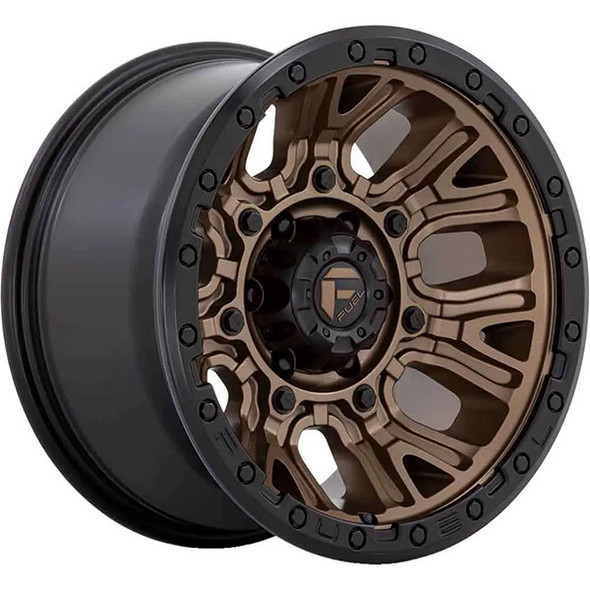 Fuel Offroad Wheels Traction D826 Matte Bronze With Black Ring 20x10 -18mm Offset 5x127 (5x5) | Fits Jeep Wrangler 07-Present and Jeep Gladiator