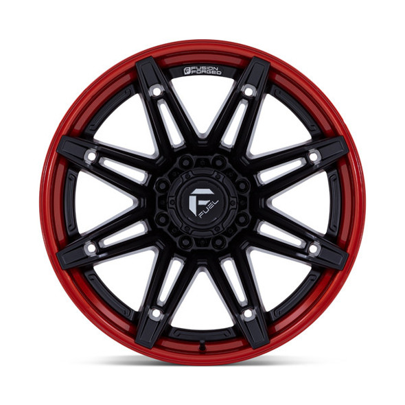 Fuel Offroad Wheels Brawl FC401 Matte Black With Candy Red Lip 22x12 -44mm Offset 8x180