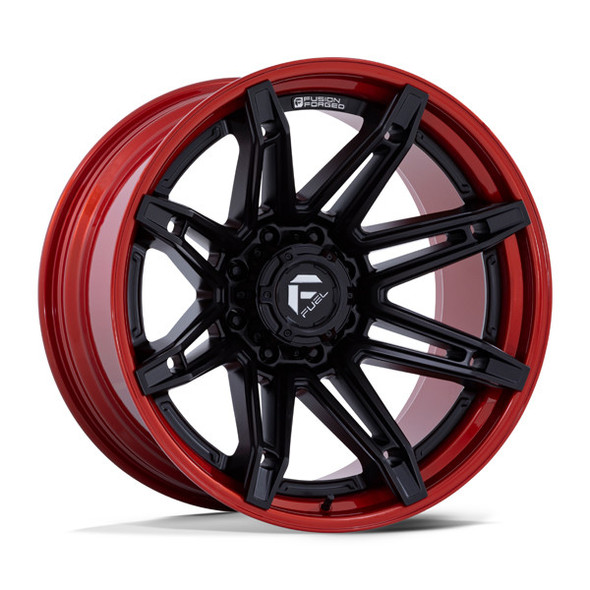 Fuel Offroad Wheels Brawl FC401 Matte Black With Candy Red Lip 22x12 -44mm Offset 8x180