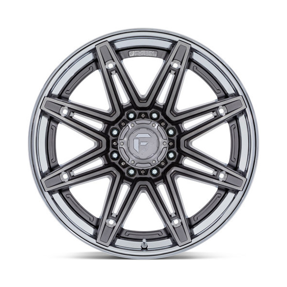 Fuel Offroad Wheels Brawl FC401 Platinum With Chrome Lip 22x10 -18mm Offset 8x165.1 (8x6.5)