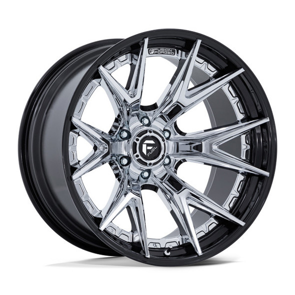 Fuel Offroad Wheels Catalyst FC402 Chrome With Gloss Black Lip 22x12 -44mm Offset 6x135