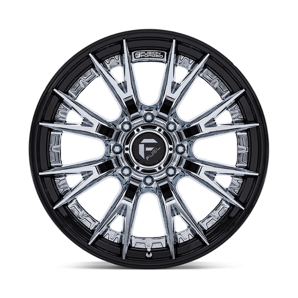 Fuel Offroad Wheels Catalyst FC402 Chrome With Gloss Black Lip 24x12 -44mm Offset 8x170