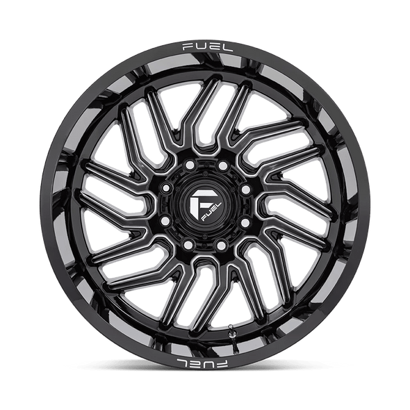 Fuel Offroad Wheels Hurricane D807 Gloss Black Milled 20x9 1mm Offset 5x127 (5x5) | Fits Jeep Wrangler 07-Present and Jeep Gladiator