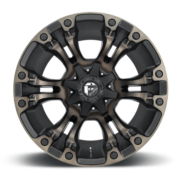 Fuel Offroad Wheels Vapor D569 Matte Black w/ Double Dark Tint 18x9 20mm Offset 8x165.1 (8x6.5)