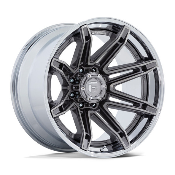 Fuel Offroad Wheels Brawl FC401 Platinum With Chrome Lip 24x12 -44mm Offset 8x165.1 (8x6.5)