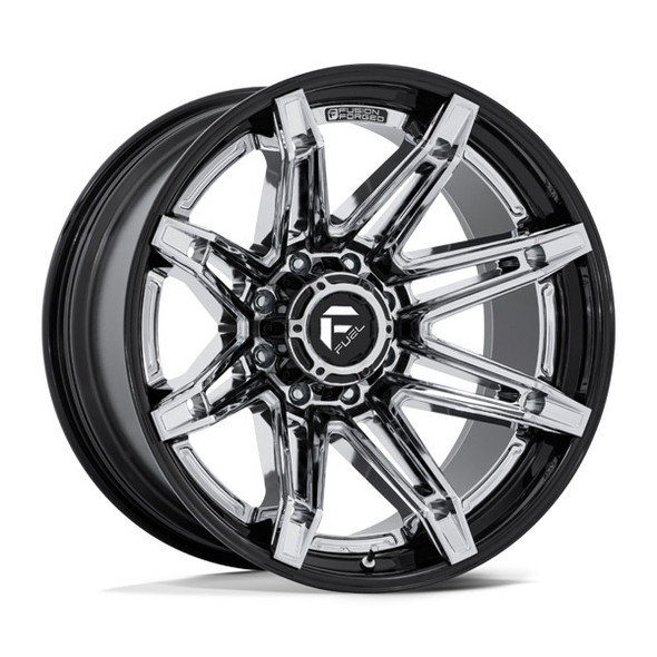 Fuel Offroad Wheels Brawl FC401 Chrome With Gloss Black Lip 24x12 -44mm Offset 8x180