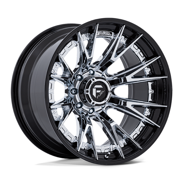 Fuel Offroad Wheels Catalyst FC402 Chrome With Gloss Black Lip 22x12 -44mm Offset 8x180