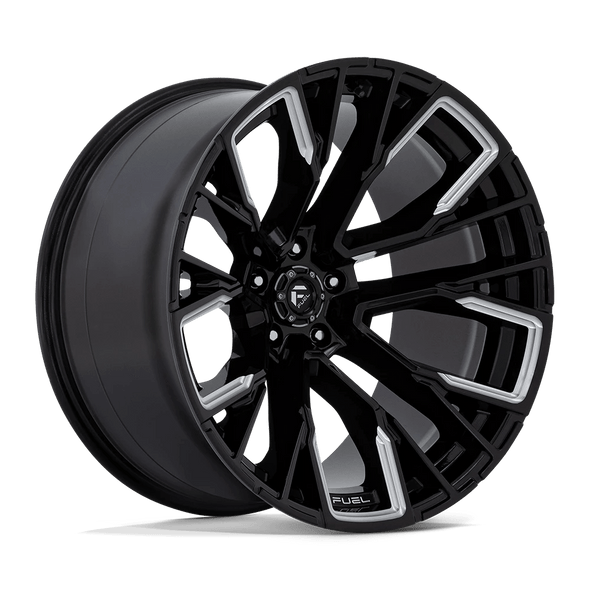 Fuel Offroad Wheels Rebar D849 Gloss Black Milled 22x12 -44mm Offset 5x139.7 (5x5.5)