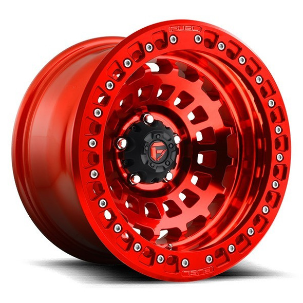 Fuel Offroad Wheels Zephyr Beadlock D100 Gloss Red 17x9 -38mm Offset 5x127 (5x5) | Fits Jeep Wrangler 07-Present and Jeep Gladiator Fuel Offroad Wheels Zephyr Beadlock D100 Gloss Red 17x9 -38mm Offset 5x127 (5x5) | Fits Jeep Wrangler 07-Present and Jeep Gladiator