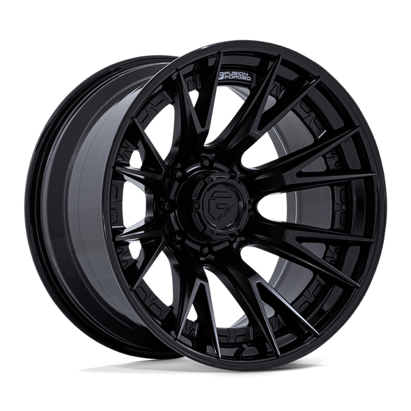 Fuel Offroad Wheels Catalyst FC402 Matte Black With Gloss Black Lip 22x12 -44mm Offset 8x165.1 (8x6.5)