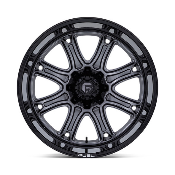 Fuel Offroad Wheels Darkstar FC853 Matte Gunmetal With Black Lip 22x10 -18mm Offset 5x127 (5x5),5x139.7 (5x5.5) | Fits Jeep Wrangler 07-Present and Jeep Gladiator