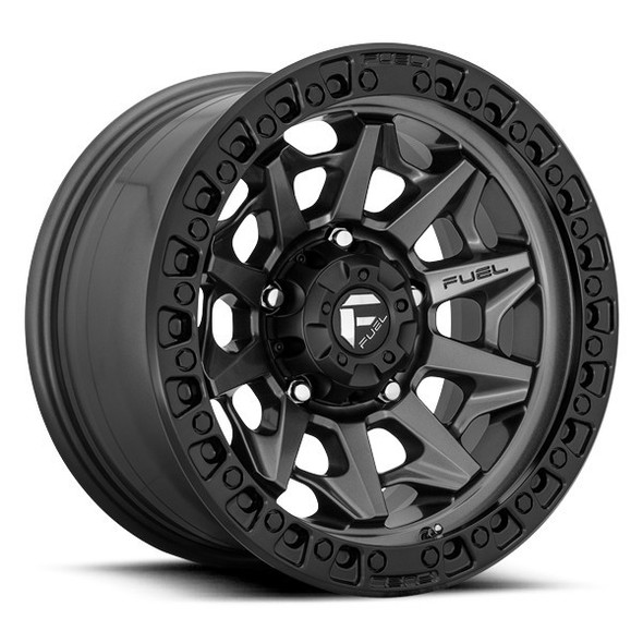 Fuel Offroad Wheels Covert D716 Matte Anthracite w/ Black Ring 20x10 -18mm Offset 5x127 (5x5) | Fits Jeep Wrangler 07-Present and Jeep Gladiator