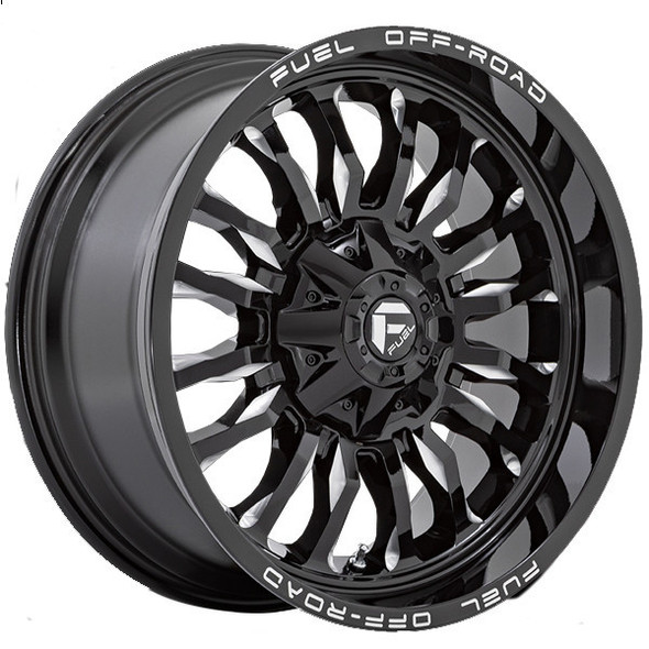 Fuel Offroad Wheels ARC D795 Gloss Black Milled 20x10 -18mm Offset 5x127 (5x5),5x139.7 (5x5.5) | Fits Jeep Wrangler 07-Present and Jeep Gladiator Fuel Offroad Wheels ARC D795 Gloss Black Milled 20x10 -18mm Offset 5x127 (5x5),5x139.7 (5x5.5) | Fits Jeep Wrangler 07-Present and Jeep Gladiator