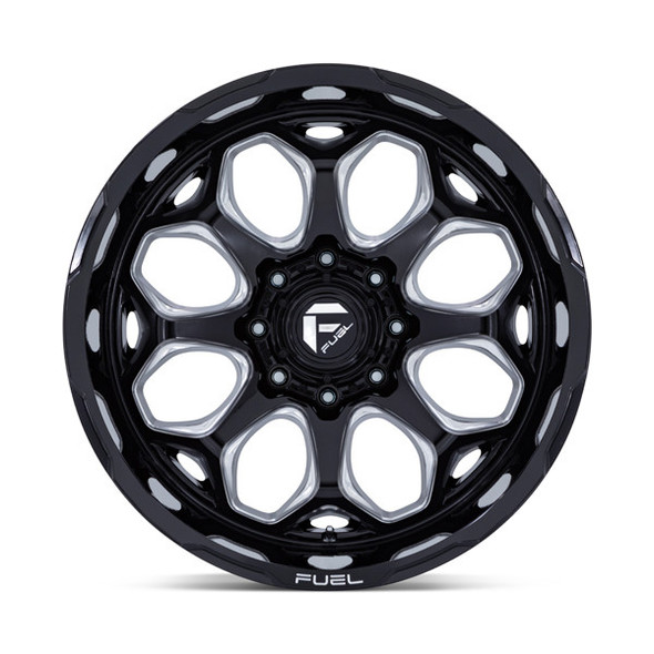 Fuel Offroad Wheels Scepter FC862 Gloss Black Milled 20x10 -18mm Offset 5x127 (5x5) | Fits Jeep Wrangler 07-Present and Jeep Gladiator