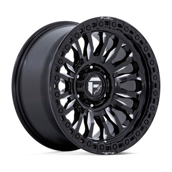 Fuel Offroad Wheels Rincon FC857 Gloss Black Milled 18x9 1mm Offset 5x127 (5x5) | Fits Jeep Wrangler 07-Present and Jeep Gladiator