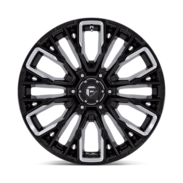 Fuel Offroad Wheels Rebar D849 Gloss Black Milled 17x9 1mm Offset 6x135