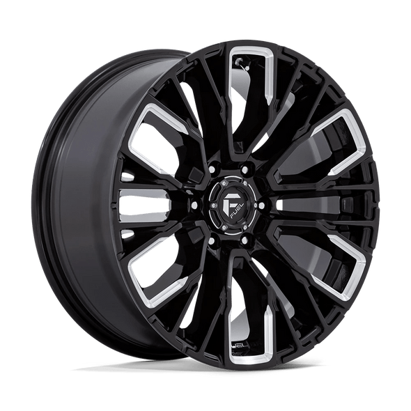 Fuel Offroad Wheels Rebar D849 Gloss Black Milled 17x9 1mm Offset 6x135