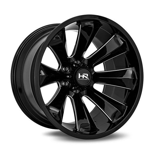 Hardrock Offroad Wheels H506 Gloss Black Milled 20x12 -44mm Offset 5x127 (5x5) | Fits Jeep Wrangler 07-Present and Jeep Gladiator Hardrock Offroad Wheels H506 Gloss Black Milled 20x12 -44mm Offset 5x127 (5x5) | Fits Jeep Wrangler 07-Present and Jeep Gladiator