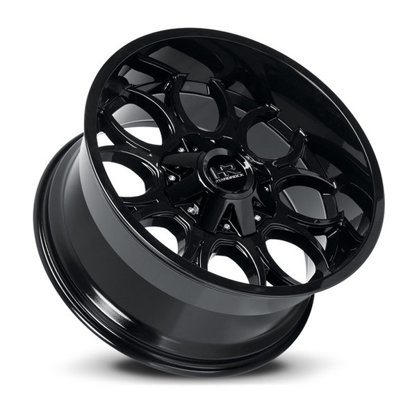 Hardrock Offroad Wheels Horseshoe H713 Gloss Black 20x9 20mm Offset 5x127 (5x5),5x139.7 (5x5.5) | Fits Jeep Wrangler 07-Present and Jeep Gladiator