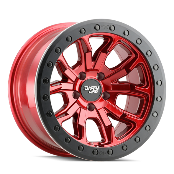 DirtyLife Wheels DT-1 9303 Crimson Candy Red 17x9 -12mm Offset 5x127 (5x5) | Fits Jeep Wrangler 07-Present and Jeep Gladiator DirtyLife Wheels DT-1 9303 Crimson Candy Red 17x9 -12mm Offset 5x127 (5x5) | Fits Jeep Wrangler 07-Present and Jeep Gladiator