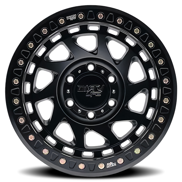 DirtyLife Wheels Enigma Race Beadlock 9313 Matte Black 17x9 -38mm Offset 5x127 (5x5) | Fits Jeep Wrangler 07-Present and Jeep Gladiator