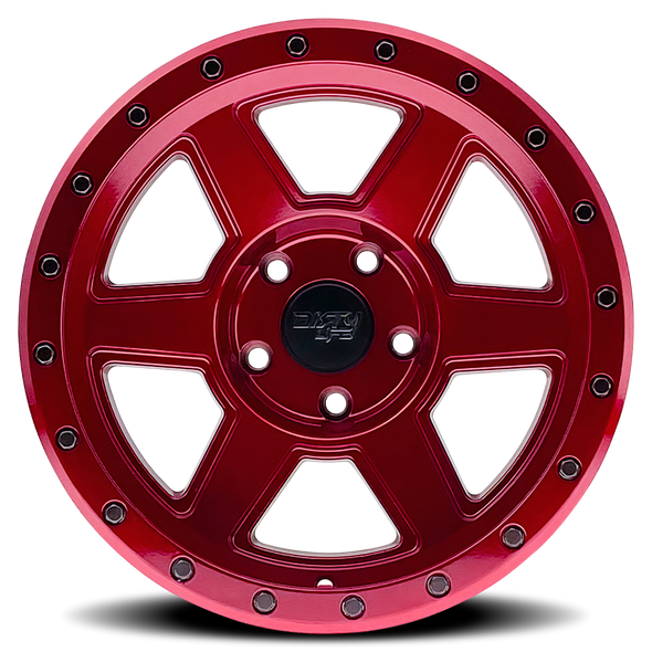 DirtyLife Wheels Compound Beadlock 9315 Crimson Candy Red 17x9 -12mm Offset 5x139.7 (5x5.5)