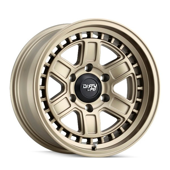 DirtyLife Wheels Cage 9308 Matte Gold 17x8.5 -6mm Offset 5x127 (5x5) | Fits Jeep Wrangler 07-Present and Jeep Gladiator DirtyLife Wheels Cage 9308 Matte Gold 17x8.5 -6mm Offset 5x127 (5x5) | Fits Jeep Wrangler 07-Present and Jeep Gladiator