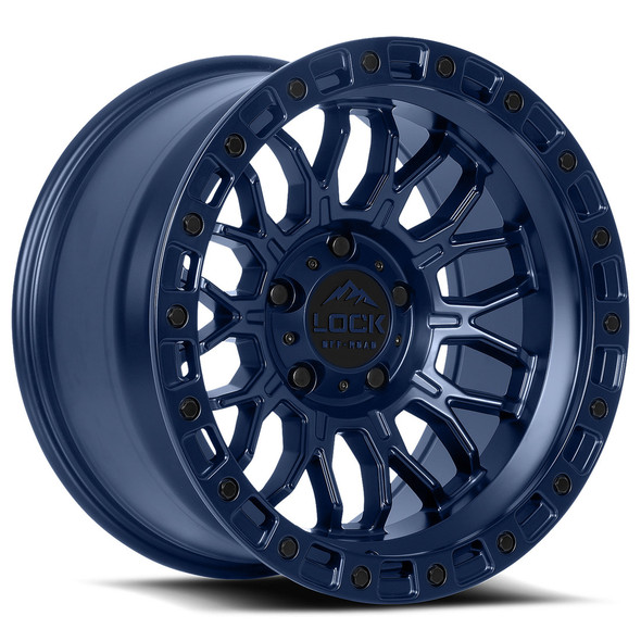 Lock Offroad Wheels Combat Matte Blue 17x9 -12mm Offset 5x127 (5x5)| Fits Jeep Wrangler 07-Up and Jeep Gladiator Lock Offroad Wheels Combat Matte Blue 17x9 -12mm Offset 5x127 (5x5)| Fits Jeep Wrangler 07-Up and Jeep Gladiator