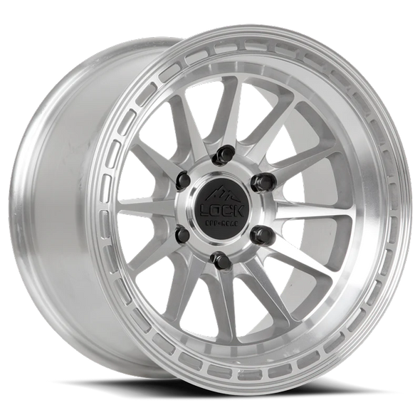 Lock Offroad Wheels Baja Machine With Clear Coat 17x8 40mm Offset 5x127 (5x5)| Fits Jeep Wrangler 07-Up and Jeep Gladiator