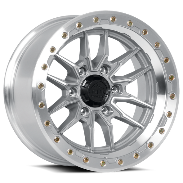 Lock Offroad Wheels Krawler Machined Face Polished 17x9 -12mm Offset 5x127 (5x5)| Fits Jeep Wrangler 07-Up and Jeep Gladiator