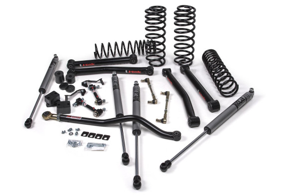 2018-2025 Jeep Wrangler JL J-Konnect 3.5 Inch Lift Kit 4 Door w/Fox Adventure Series Shocks Standard Rate Coils JSPEC