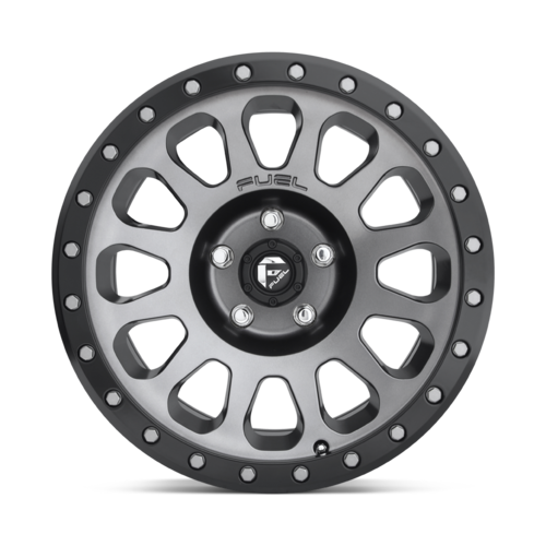 Fuel Offroad Wheels Vector D601 Matte Gunmetal w/ Matte Black Lip 18x9 1mm Offset 6x139.7 (6x5.5)