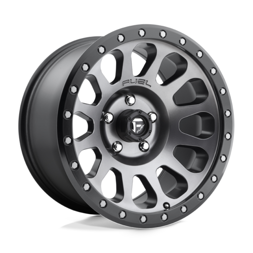 Fuel Offroad Wheels Vector D601 Matte Gunmetal w/ Matte Black Lip 17x9 -12mm Offset 6x139.7 (6x5.5)