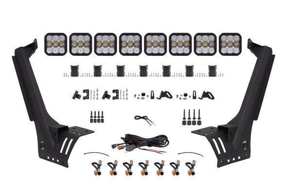 Diode Dynamics Jeep JL SS5 Sport CrossLink Windshield - White Combo Lightbar Kit - DD6821