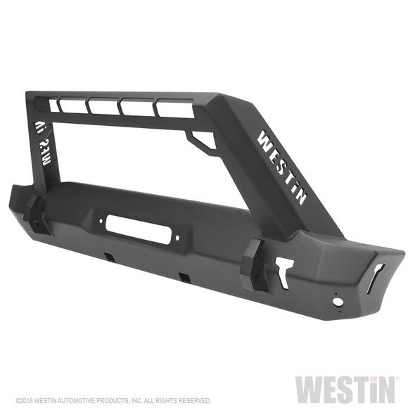 Westin 18-19 Jeep Wrangler JL WJ2 Stubby Front Bumper - Textured Black