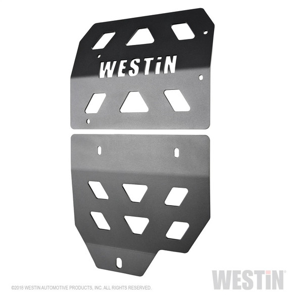 Westin 18-22 Jeep Wrangler JL Transmission Pan Skid Plate - Textured Black