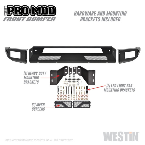 Westin 2010-2019 Dodge Ram 2500/3500 ( Old Body Style ) Pro-Mod Front Bumper - Textured Black