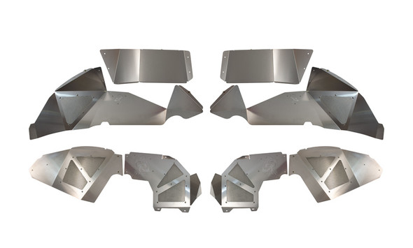 Fishbone Offroad 2018+ Jeep Wrangler JL Front/Rear Set of 4 Aluminum Raw Inner Fenders