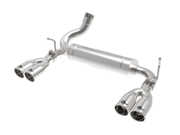 aFe Vulcan Series 2.5in 304 SS Axle-Back Exhaust Polished 07-18 Jeep Wrangler (JK) V6-3.6/3.8L
