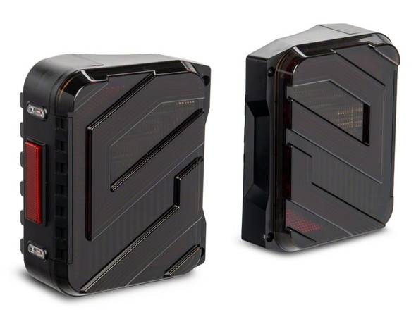 Raxiom 07-18 Jeep Wrangler JK Axial Series Trident LED Tail Lights- Blk Housing (Smoked Lens)