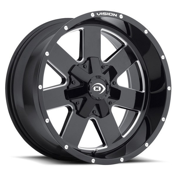 Vision 411 - 20x9 - 8x170 BP - -12mm Offset - Black Wheel