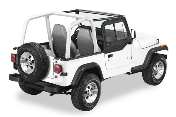Bestop Upper Door Sliders - Black Denim |51787-15-Fits Jeep Wrangler TJ