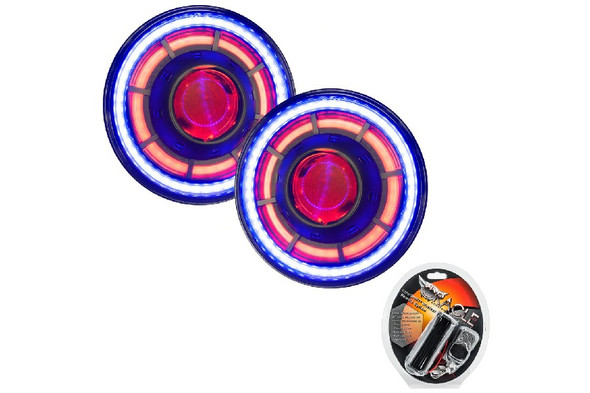 ORACLE Oculus 7In ColorSHIFT Bi-LED Projector Headlights |5876-330-Fits Jeep Wrangler JK