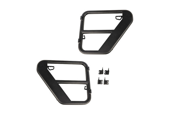 Rugged Ridge Rear Fortis Tube Doors, Black |11509.32
