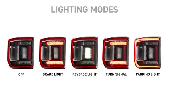 Morimoto XB LED Low Profile Tail Lights Set - Red |LF749-Fits Jeep Gladiator JT
