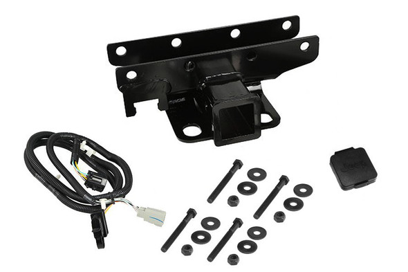 Rugged Ridge Receiver Hitch Kit w/ Jeep Plug |11580.52-Fits Jeep Wrangler JK